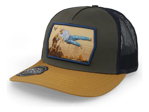 [RCRD21] Gorra Rodeo Achatada de Novillo