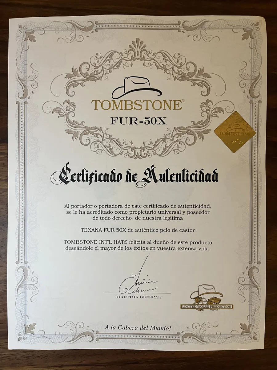 Texana 50x FUR Negra Marlboro